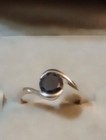 NATURAL BLACK DIAMOND 2.00 CT. NOT ENHANCED GEM TESTED 925 SILVER RING SIZE 7 — photo 1