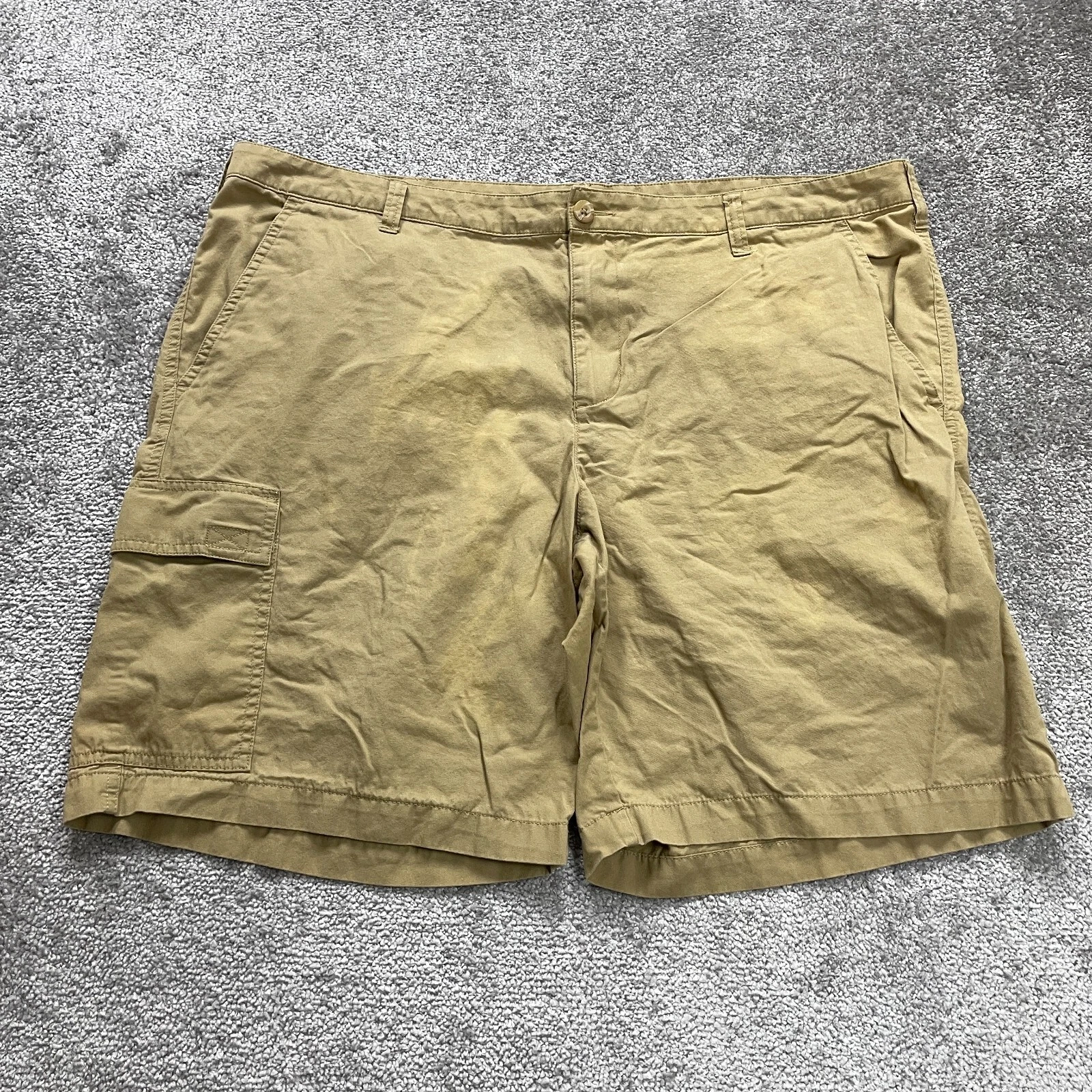 Columbia Cargo Shorts Men 42 Brown Cotton Flat Front Casual Outdoor Fishing 44x9