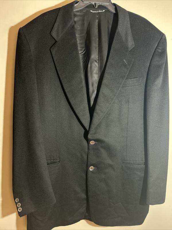 Canali Milano For Bernini Beverly Hills 100% Cashmere Black Jacket
