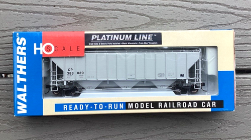 WALTHERS PLATINUM 1/87 HO CP PS-2CH COVERED HOPPER CAR RD. #388039 NIB 932-41262 - Picture 5 of 11