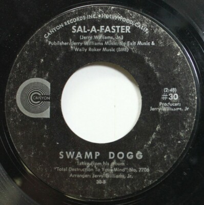 Soul 45 Jerry Williams Jr. - Sal-A-Faster / Mama'S Baby-Daddy'S Maybe On Canyon
