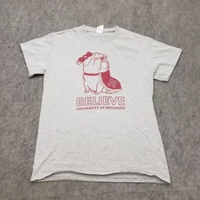 University Of Redland Bulldogs Shirt Mens Small Gray Red College Football Adult
