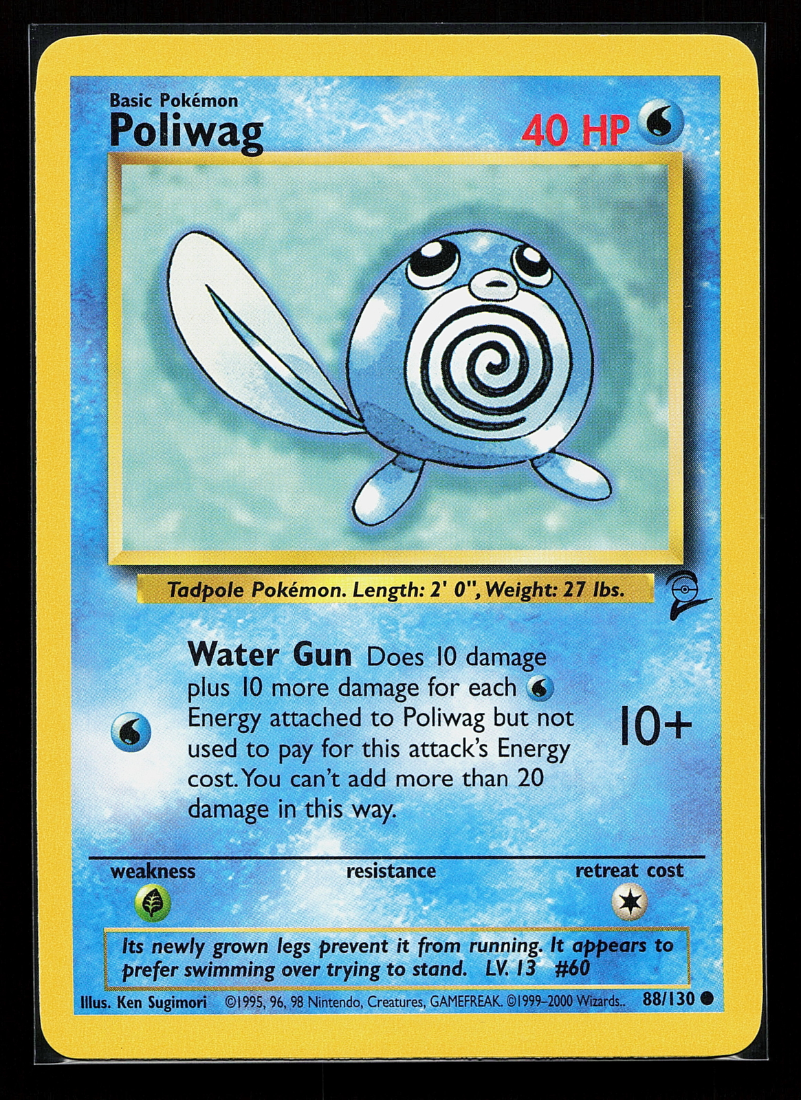 Poliwag 88/130 Common Base Set 2 Pokémon Card