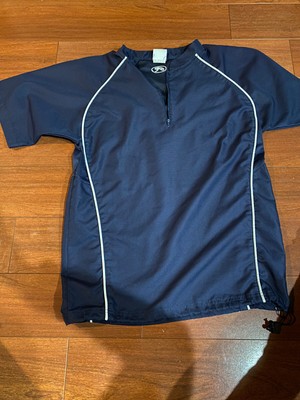 Coupe-vent Rawlings Homme – Veste Baseball 1/4 Zip, Bleu/gris, Taille M, Softshell Respirante