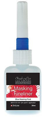 Frisk Abdeckflüssigkeit mit Fineliner Applikator - weiß oder blau