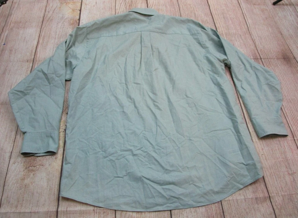 Bonita camisa de vestir verde bajo MSU Atlanta Michigan State Spartans GH 17 1/2 34/35 Foto 3 de 4