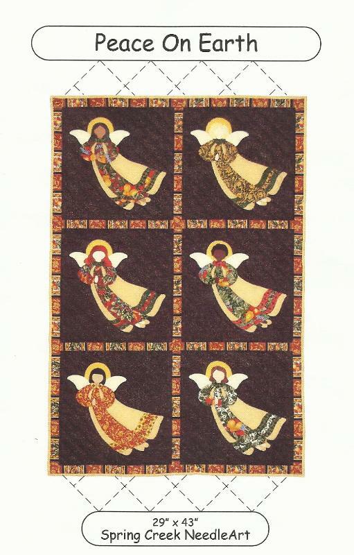 Angel Applique Quilt Pattern PEACE ON EARTH Holiday Wall Hanging Pattern eBay