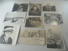 12F8 Vintage estate photo lot of 9 photos 1930/50's military uniform fashions
