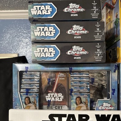 Topps Chrome Star Wars Super Box 2025 Costco Exclusive Trading Cards - Sealed!
