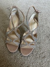 Betsey Johnson, Champagne Color Rhinestone Heels Size 6