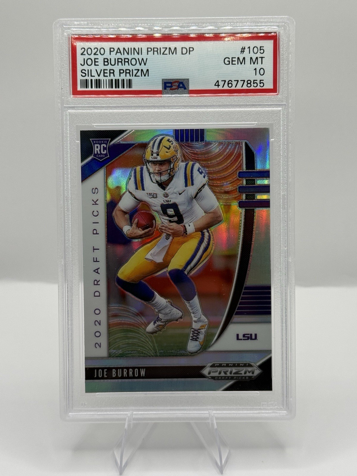 Joe Burrow Panini Prizm Draft Picks #105 Silver
