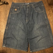 Karl Kani Jean Shorts Mens Size 36 Blue Denim Jorts Baggy Hip Hop Y2K