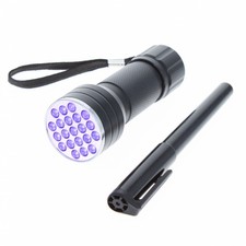 UV Spy Pen Invisible Ink Security Marker Blue and UV LED Flashlight