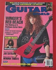 Guitar World Magazine - October 1990 (featuring Reb Beach) Slash Sam Kinison