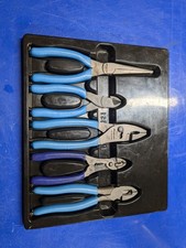 Snap-on Tools Usa Rare 5pc Pearl Blue Plier Heavy-duty Cutter Lot Set 312cf