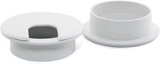 2pcs 2 Inch Desk Wire Cord Cable Grommets Hole Cover for Office PC White-2Pcs