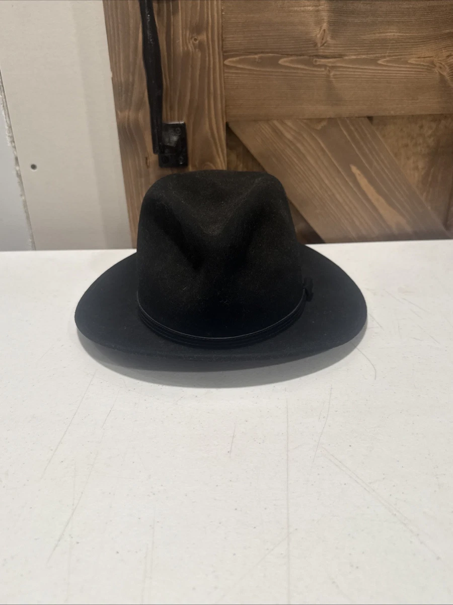 Borsalino Cappello Fedora Vintage Gran Lusso in Tweed Pied De Poule - Italia