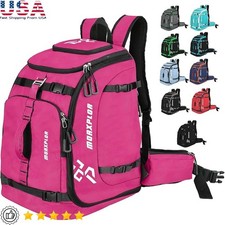 Ski Boot Backpack Waterproof Durable W/ Extra Pockets Helmets Accessories New
