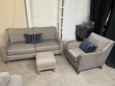 Grey 2 Seater Sofa With Matching Armchair LOCAL DELIVERY ONLY AVAILABLE