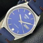 SEIKO 5 AUTOMATIC 6309A JAPAN MENS VINTAGE BLUE COLOR DIAL WATCH a701645-1