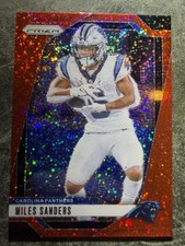 2024 Panini Prizm #38 Miles Sanders Red Sparkle