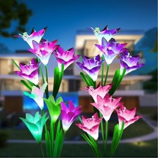 Solar Gartenleuchten LED Farbwechsel  Außenlampen 4 Stück