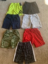 7 Pc Boys Shorts Lot Sz Med Reebok Athletic Cargo Basketball Summer Bundle Sz 8