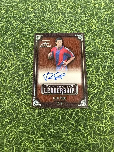 Luis FIGO Auto /7 Leaf Ultimate Autograph PORTUGAL BARCELONA