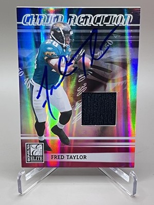 ON CARD AUTO! 2006 Donruss Elite Chain Reaction Jerseys FRED TAYLOR #d/99! CR-23