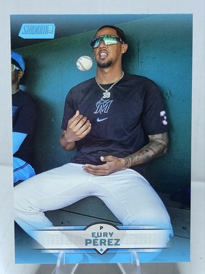 2025 Topps Stadium Club Eury Perez Light Blue Card #131 MLB Miami Marlins