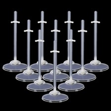 10 Pcs Doll Stands Display Holder for 11.5 Inch Dolls White Transparent Model Su