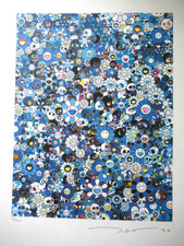 TAKASHI MURAKAMI: LITOGRAFIA "SKULL" LIMITATA, FIRMATA, NUMERATA 50x65cm