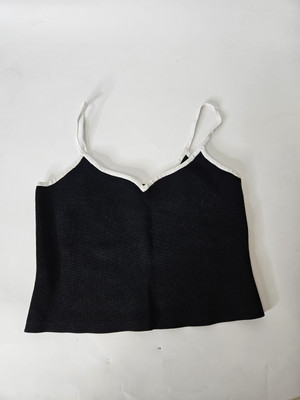 Express Body Contour Sweater Cami Womens L Cropped Sweetheart Ribbed Knit Top