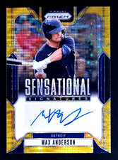 2025 Panini Prizm Max Anderson /10 Sensational Signatures Gold Auto Tigers /10
