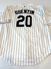 USED MLB Chicago White Sox Baseball Jersey white pinstripes Carlos Quentin 54