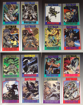 1991 DC DARK HORSE COMICS BATMAN vs PREDATOR #1-16 INSERT CARD SET UNCUT SHEET