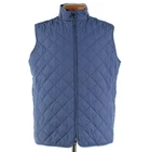 Peter Millar NWT Polyester Quilted Vest Size Large US Essex In Solid Blue