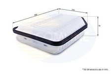 Image of Air Filter 293 mm Length 70 mm Height Fits Jeep Wrangler COMLINE EAF786