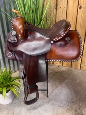 🌵15" -15.5" CHARLES CROWELY  Vintage Western Saddle 🌵