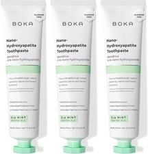 Boka Fluoride Free Toothpaste Nano Hydroxyapatite Oral Care Toothpaste - 3 Packs