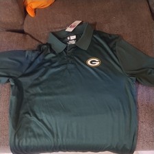Green Bay Packers Polo Shirt Mens 2XXL NFL Team Apparel Green New