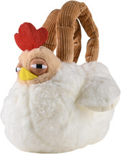 Cute Plush Chicken Handbag - Soft Fluffy Hen Purse, Animal Plush Handbag with Zi