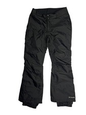 COLUMBIA Black Warm OMNI-TECH SNOW PANTS Winter Ski Board Gear Women's S/Short