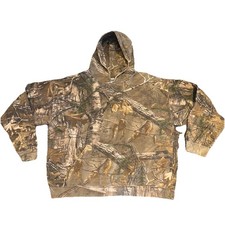 Vintage Realtree Camo Hoodie Mens Large Camouflage Hunting Sweatshirt