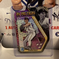 2025 Bowman Draft Chrome Mega Box Seth Hernandez In Action Pink 136/199 #BIA-21