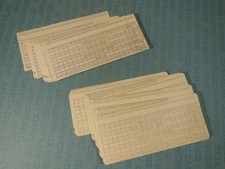 Computer punch cards, 1970s, UNC Chapel Hill, School of Public Health Comp Ctr