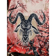Baphomet Hoodie, Gothic Devil Witchcraft Supernatural, Darkside Small New A128