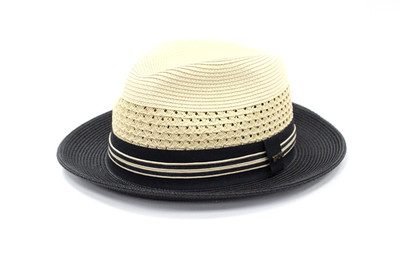 Men's Bruno Capelo Fedora 100% Poly Braid Blue/Natural HW-799