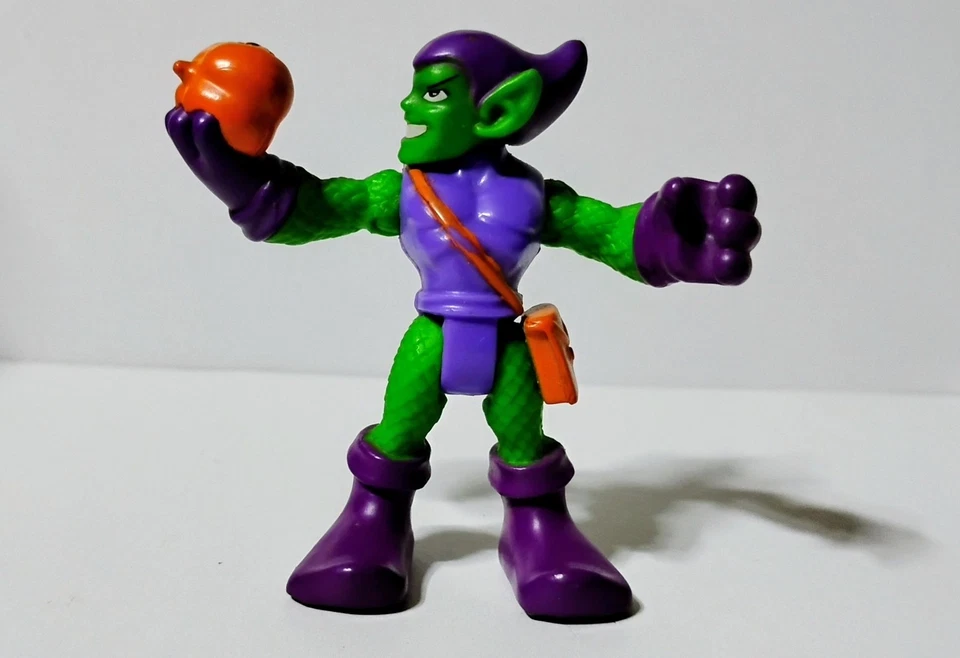 Playskool Marvel Super Hero Adventures DUENDE VERDE Figura Spider-Man Villano Foto 2 de 4