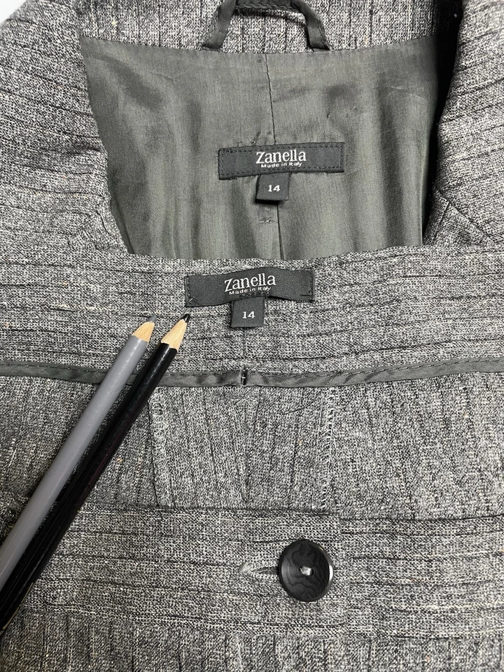Terno calça Zanella feito na Itália tamanho 14 conjunto de duas peças mistura de algodão leve - Imagem 2 de 4